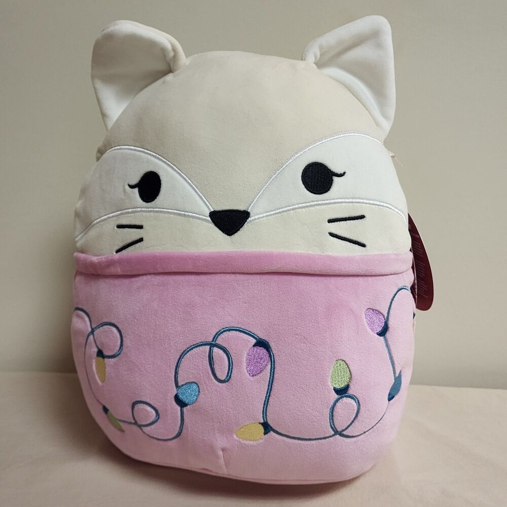 Squishmallow Nadine Arctic Fox Plush Stuffed Animal Winter Scarf Holiday 12" FTM